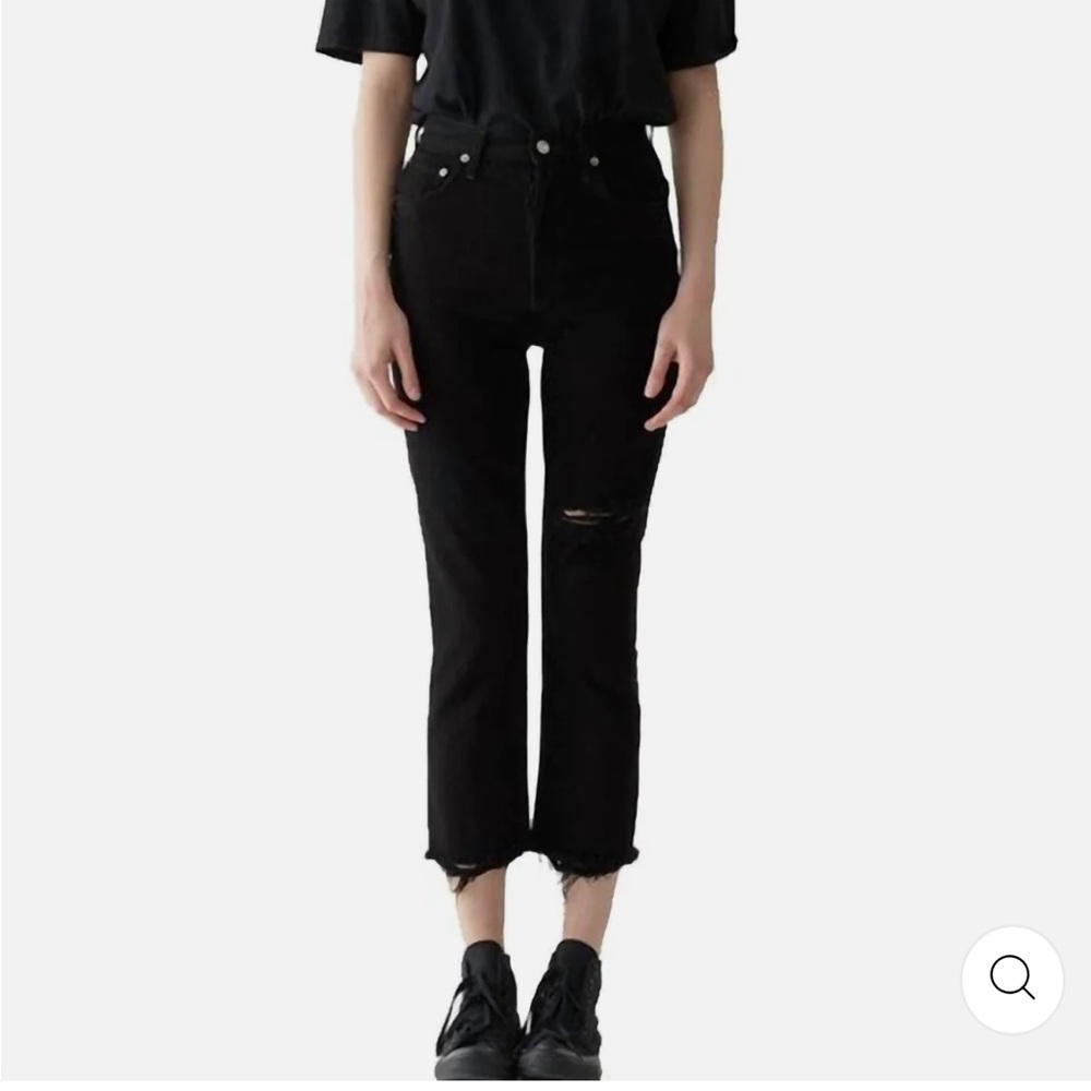 AGOLDE Riley distressed crop jeans 24